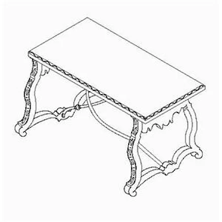 Lyre Shaped Leg Cocktail Table